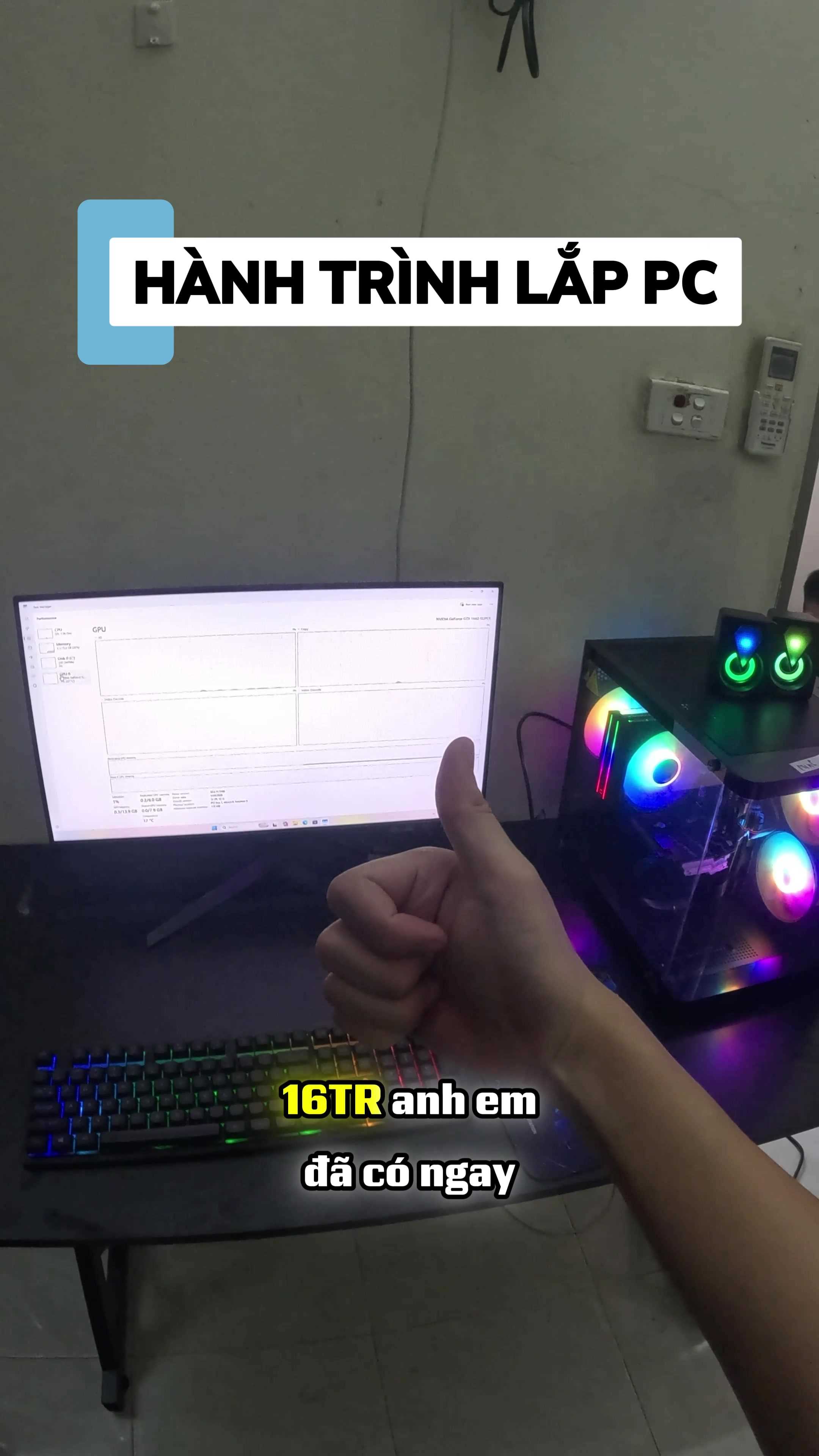 Trọn Bộ PC Gaming Bể Cá 16 Triệu Full Combo Phụ Kiện | Duy Trí PC